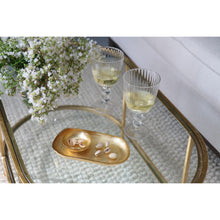 Load image into Gallery viewer, Beatriz Ball New Orleans Glass Gold Foil Small Oval Platter with Mini Bowl
