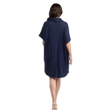 Load image into Gallery viewer, Softies Navy Dream Jersey Cowl Neck Lounger
