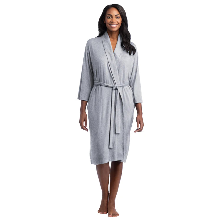 Softies Dream Shawl Collar Robe Heather Grey