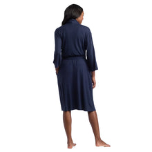 Load image into Gallery viewer, Softies Navy Dream Shawl Collar Robe
