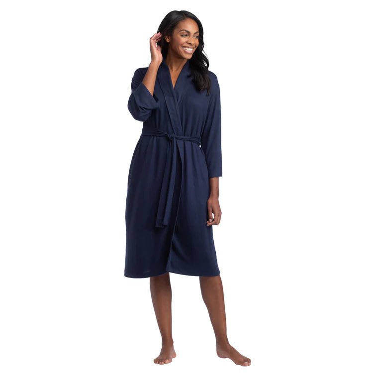 Softies Navy Dream Shawl Collar Robe