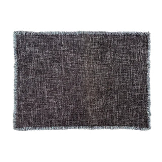 Charcoal Selena Linen Placemat