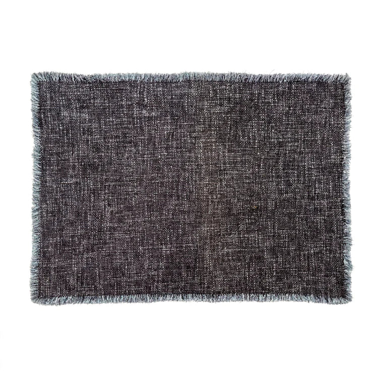 Set of 6 Charcoal Selena Linen Placemat