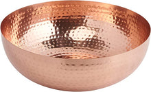 Load image into Gallery viewer, Round Metal Bowl with Copper Hammered Finish
