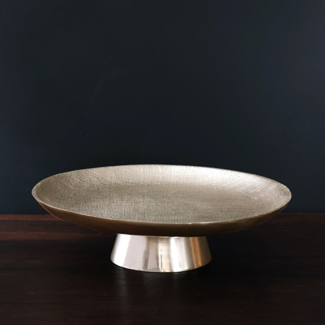 Beatriz Ball Sierra Modern Gold Pedestal Cake Plate