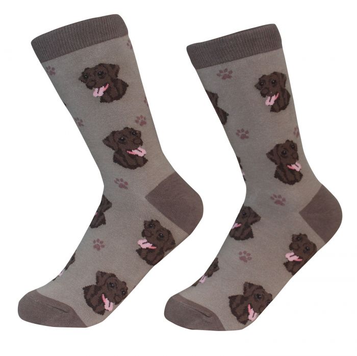 E & S Pets Chocolate Labrador Socks