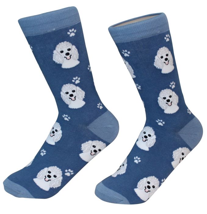 E & S Pets White Poodle Socks