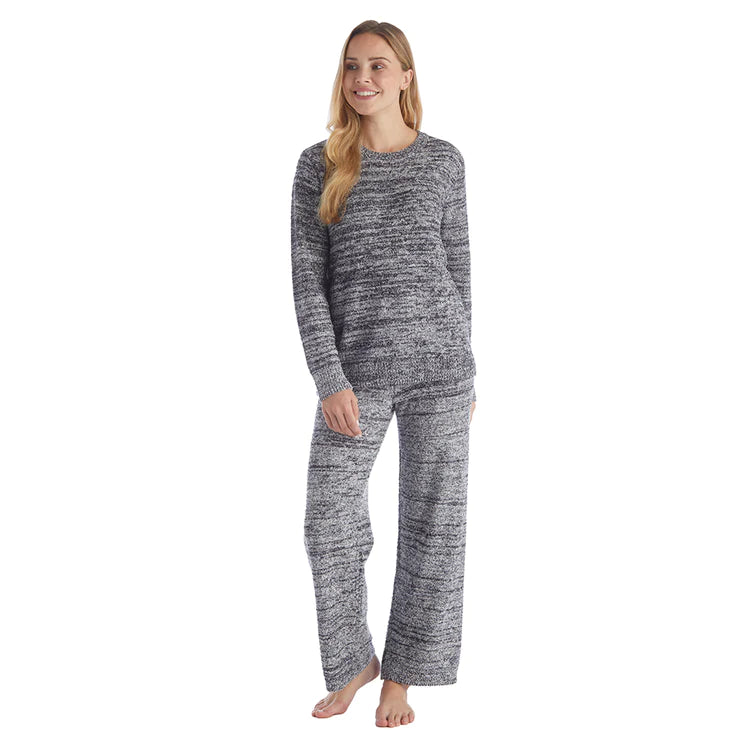 Softies Heather Black Marshmallow Crew Neck Lounge Set
