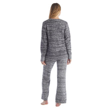 Load image into Gallery viewer, Softies Heather Black Marshmallow Crew Neck Lounge Set
