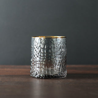 Beatriz Ball Croc Double Old-Fashioned with Gold Rim handmade