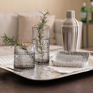 Beatriz Ball Croc Glass with Gold Rim handmade
