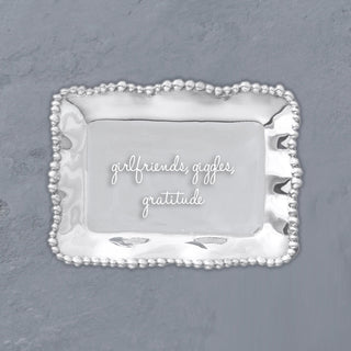 Beatriz Ball Pearl Rectangular Girlfriends, Giggles, and Gratitude Tray