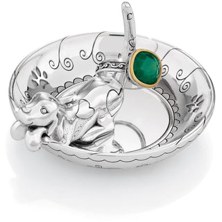 A silver-plated ring holder in the shape of a dog, Brighton Doggy Kaddy jewelry holder