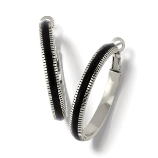 Brighton Interlok Noir Heirloom Hoop Earrings