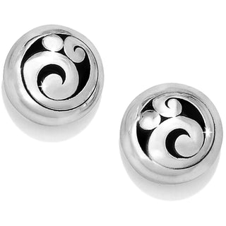 A pair of silver post earrings with a contempo swirl design. Brighton Silver Contempo post Earrings