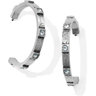 Brighton Silver Meridian Zenith Station Hoop Earrings