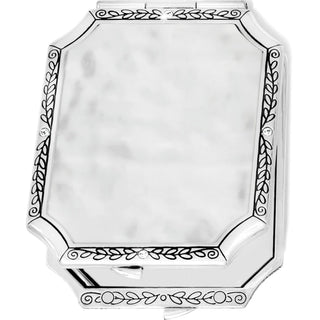 A compact mirror with a floral tapestry-like pattern on the cover. Brighton Tapestry Compact Mirror
