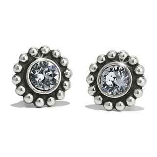 A pair of silver mini post earrings with twinkle-style crystal embellishments. Brighton Twinkle Mini Post Earrings Silver