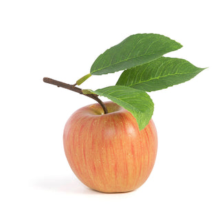 Red Apple with Leaf