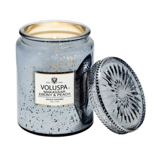 Load image into Gallery viewer, Voluspa Makassar Ebony &amp; Peach Large Jar Candle
