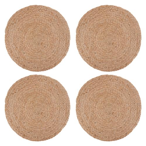 Set of 4 Solid Jute Placemats