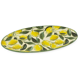Paintery Lemons Oval Plate