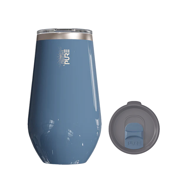 Pure Denim Halfsies Stemless Wine Tumbler