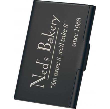P. Graham Dunn Black Business Card Holder