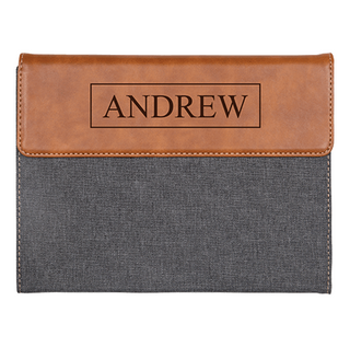 P. Graham Dunn Small Grey & Tan Padfolio
