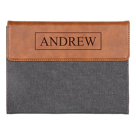 P. Graham Dunn Small Grey & Tan Padfolio