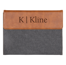 Load image into Gallery viewer, P. Graham Dunn Small Grey &amp; Tan Padfolio
