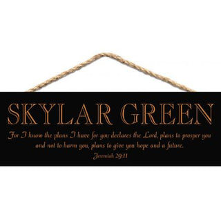 P. Graham Dunn Black Hanging Rectangle Sign
