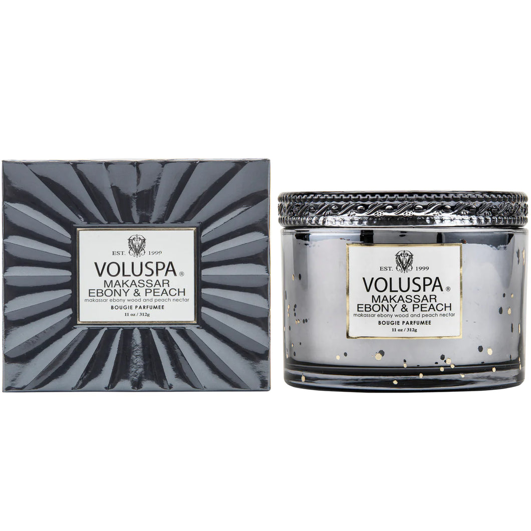 Voluspa Makassar Ebony & Peach Corta Maison Candle