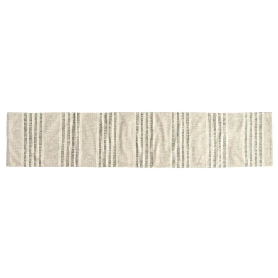 Grey Striped Table Runner