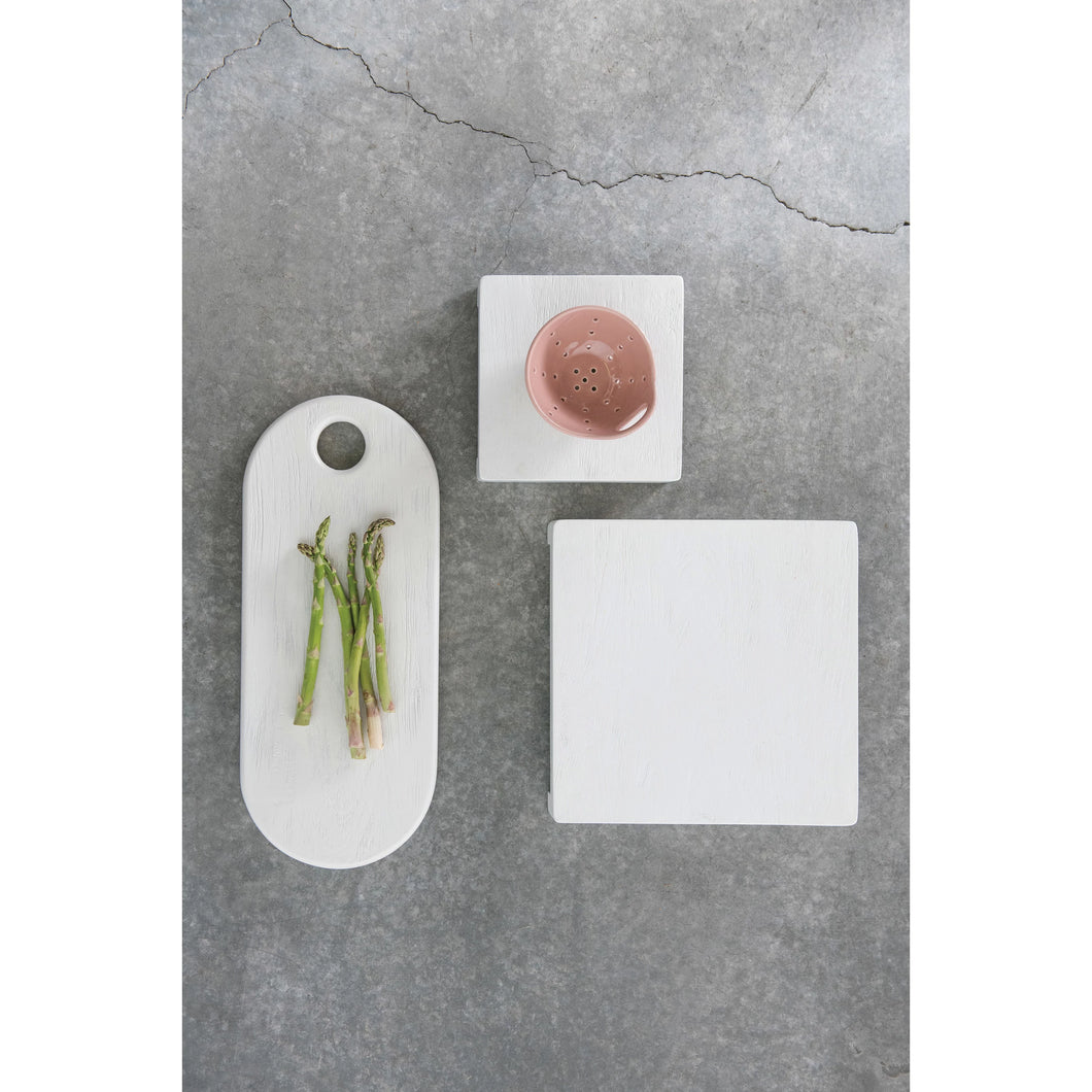 Large Square Mango Wood Footed Cutting Board