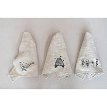 Load image into Gallery viewer, Linen and Cotton Slub Embroidered Tea Towel
