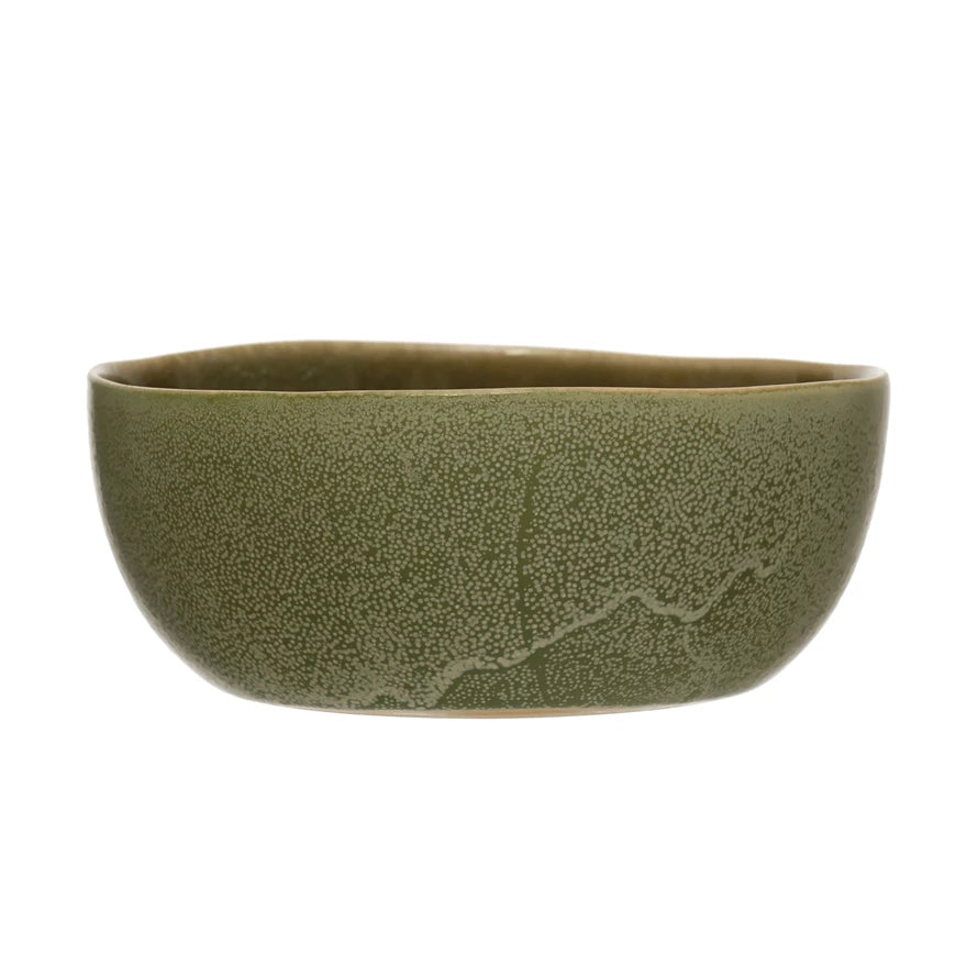 Stoneware Bowl with Reactive Glaze