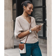 Load image into Gallery viewer, Brighton Cognac/White Daytime Phone Organizer
