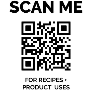 QR code available to scan for recipes and product uses for the fire roasted hot sauce 