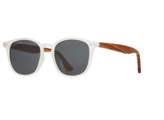 Blue Planet Eco Gridley Clear & Wood Sunglasses