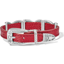 Load image into Gallery viewer, Brighton Kriss Kross Etched Bandit Bracelet Red
