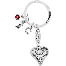 Load image into Gallery viewer, Brighton Lucky Clover Heart Key Fob

