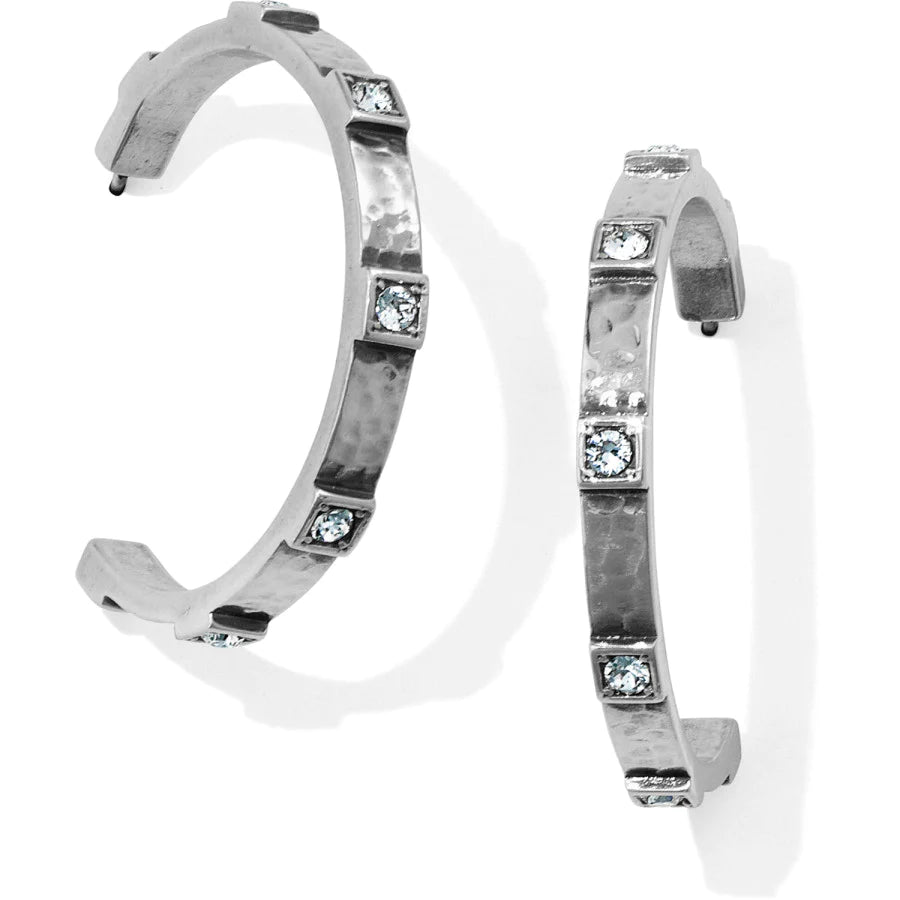 Brighton Silver Meridian Zenith Station Hoop Earrings