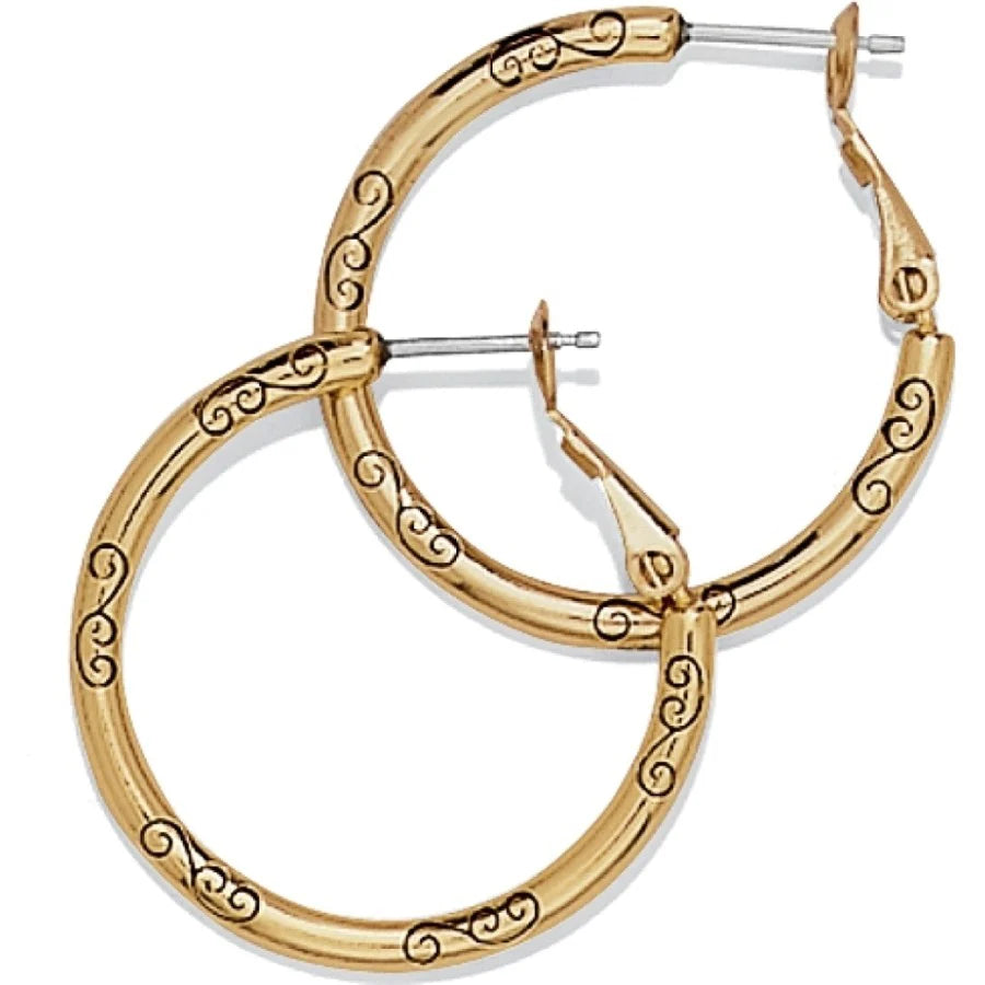 Brighton Small Charm Hoop Earrings, Gold