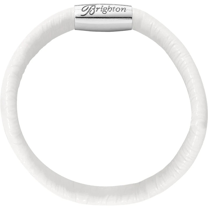 Brighton Medium/Large White Woodstock Single Bracelet